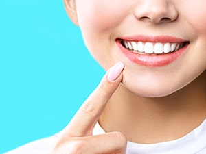 Perfect healthy teeth smile of a young woman