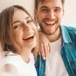 two smiling couple